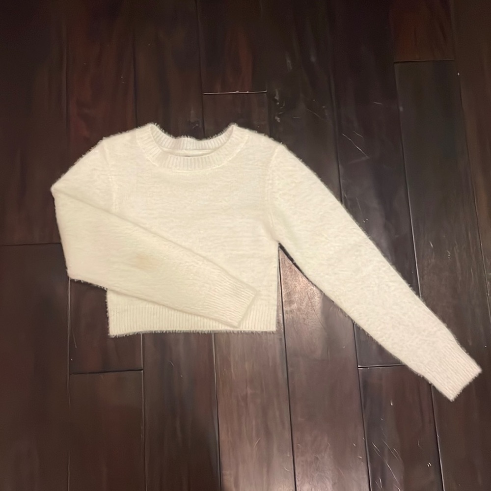 Urban outfitters, cropped, fuzzy sweatshirt